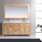 Design Element DEC076B-O | London 72" Double Sink Vanity Set in Oak Color