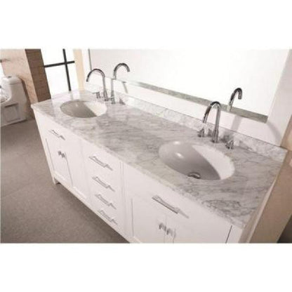 Design Element DEC076B-W | London Stanmark 72" Double Sink Vanity Set in White