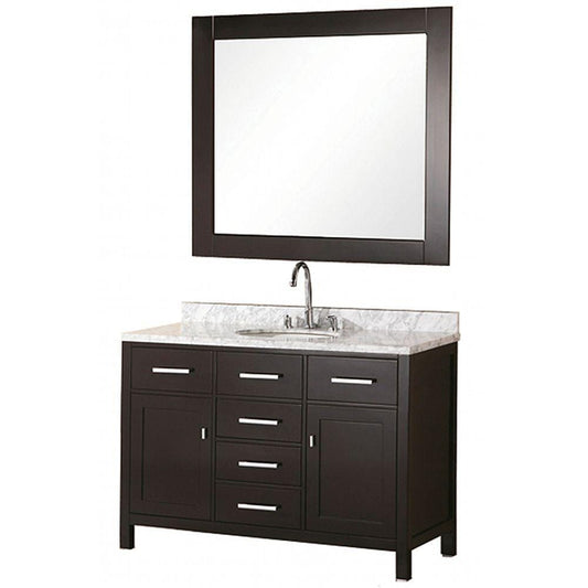 Design Element DEC076C | London 48" Single Sink Vanity Set in Espresso