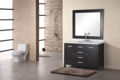 Design Element DEC076C | London 48" Single Sink Vanity Set in Espresso