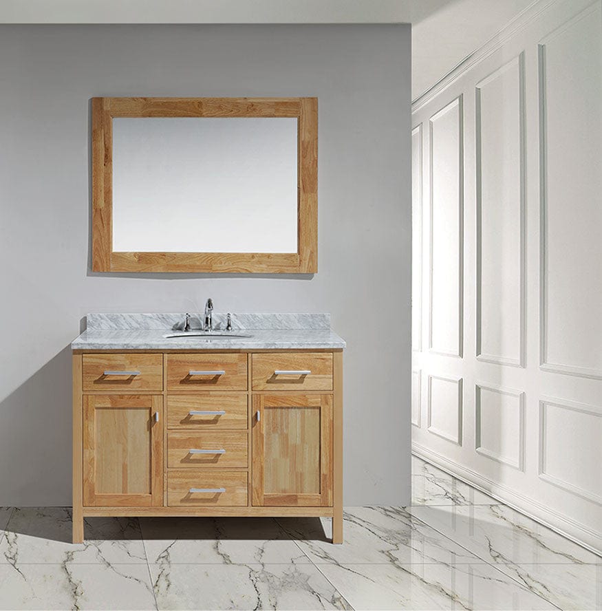 Design Element DEC076C-O | London Stanmark 48" Double Sink Vanity Set in Honey Oak Finish