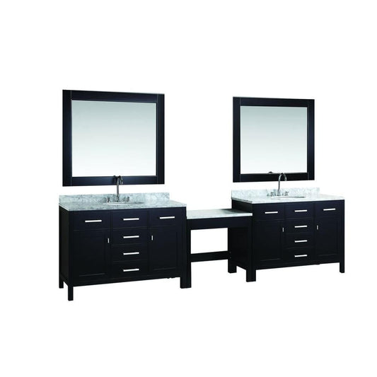 Two London 48" Single Sink Vanity Set in Espresso