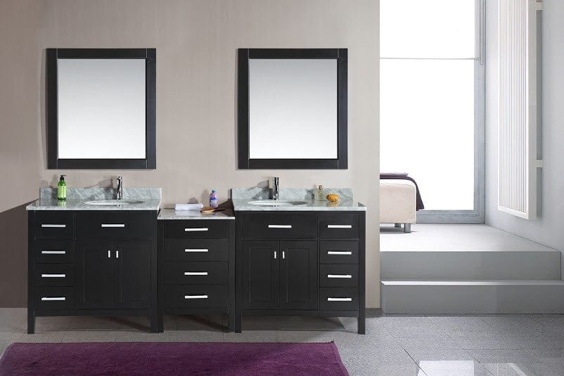 Design Element DEC076D-92 | London Stanmark 92" Double Sink Vanity Set in Espresso