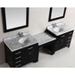 Design Element DEC076D_DEC076D-L_MUT | Two London Stanmark 36" Single Sink Vanity Set in Espresso with One Make-up table in Espresso