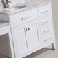 Design Element DEC076D-W_MUT-W | London 36" Single Sink Vanity Set in White with One Make-up table in White