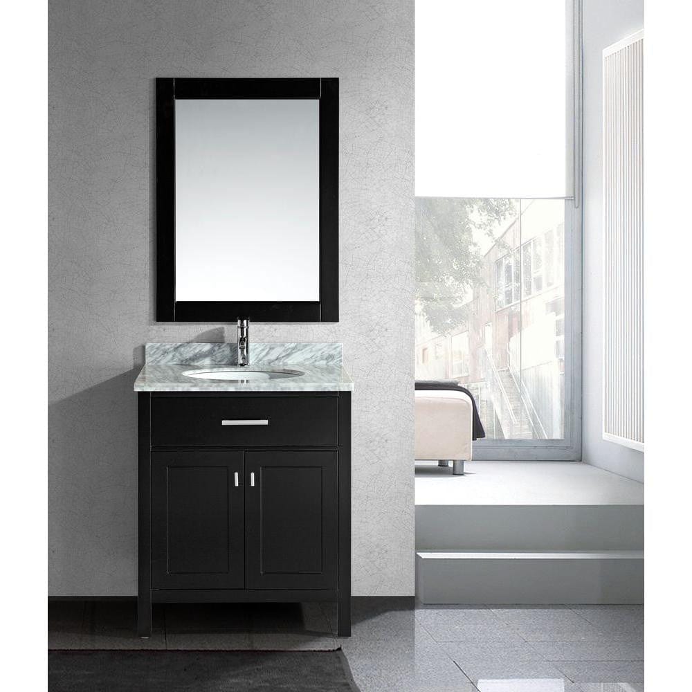 Design Element DEC076E | London Stanmark 30" Single Sink Vanity Set in Espresso