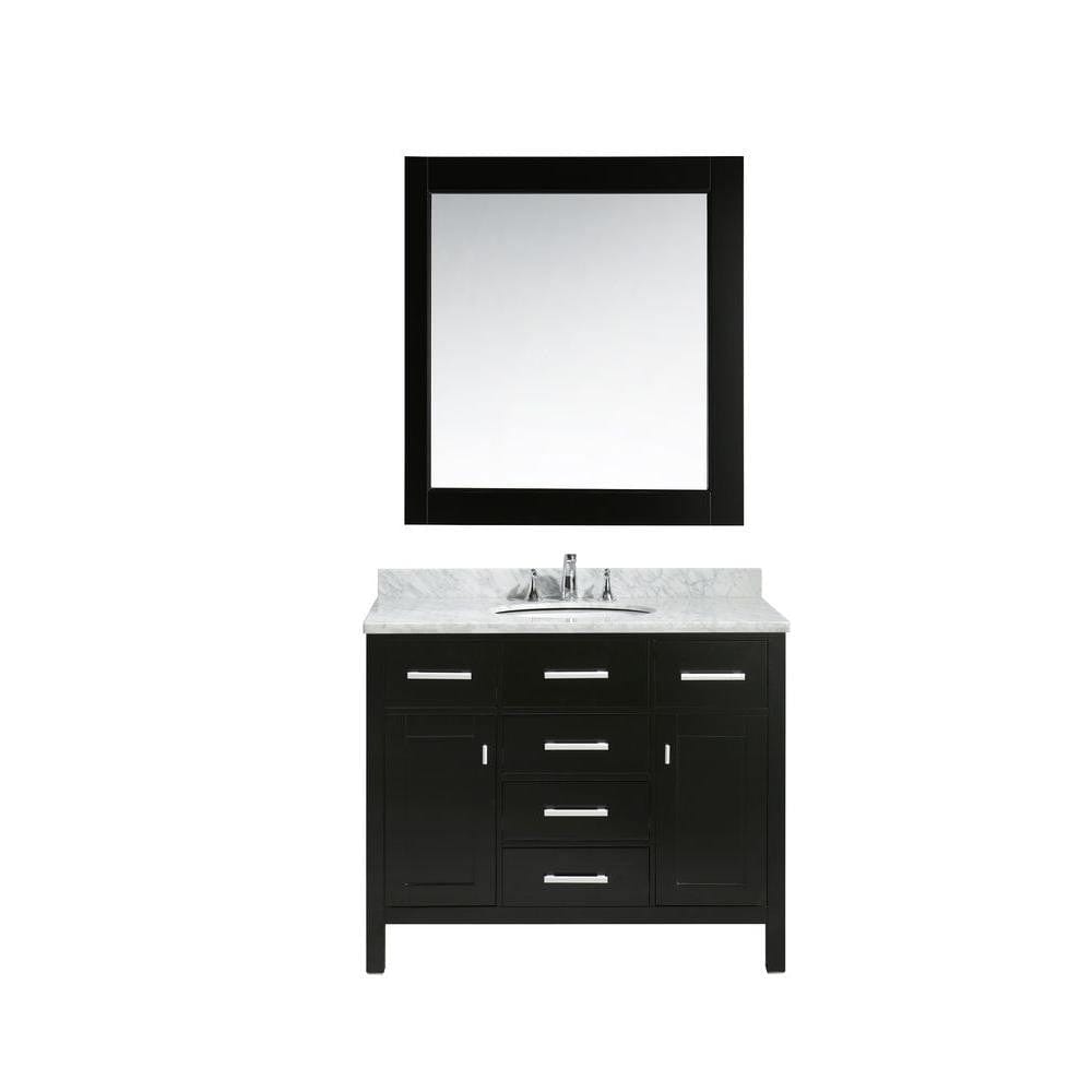 Design Element DEC076F | London 42" Single Sink Vanity Set in Espresso Finish