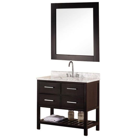 Design Element DEC077A | London Cambridge 36" Single Sink Vanity Set in Espresso