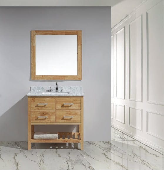 Design Element DEC077A-O | London Cambridge 36" Single Sink Vanity Set in Honey Oak Finish