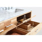 Design Element DEC077B-O | London Cambridge 72" Double Sink Vanity Set in Oak Finish