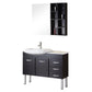 Design Element DEC078A | Belini 46" Double Sink Vanity Set in Espresso