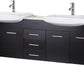 Design Element DEC078B | Belini 72" Double Sink Vanity Set in Espresso