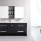 Design Element DEC079B | Perfecta 72' Double Sink Vanity Set in Espresso
