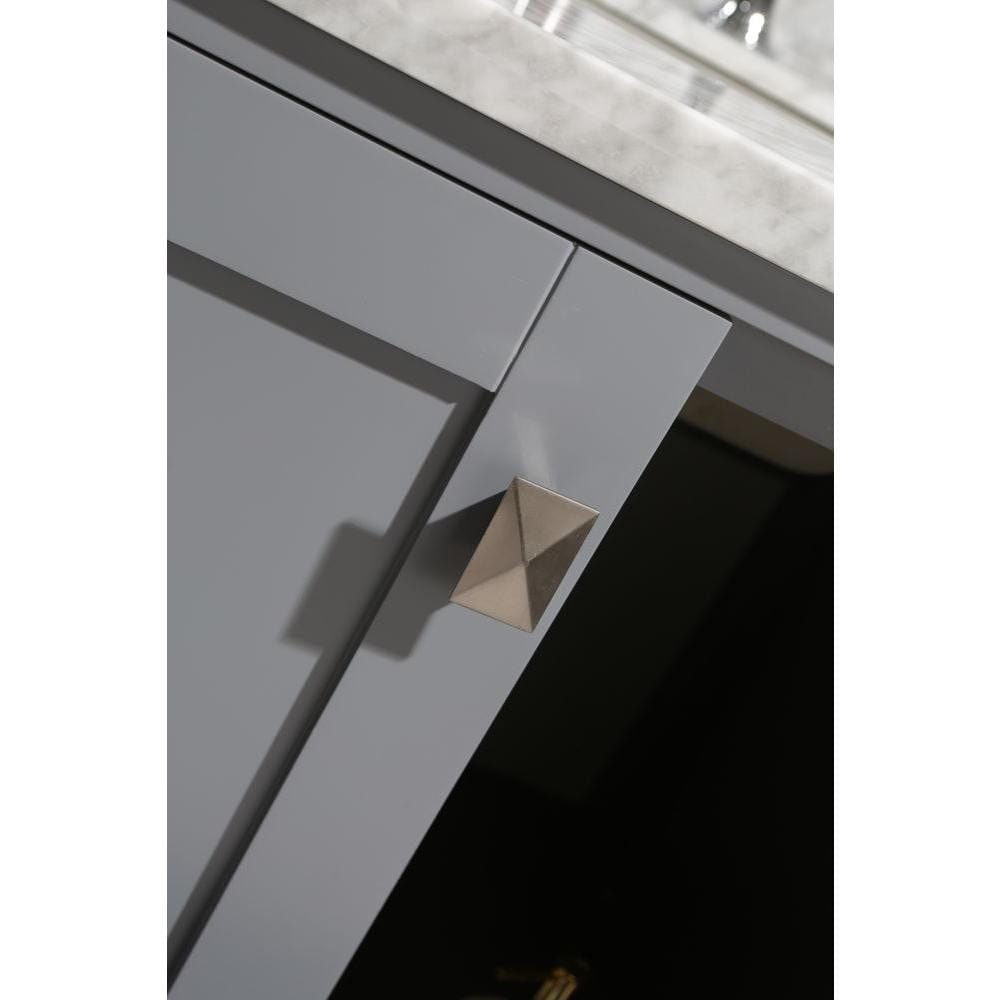 Design Element DEC082A-G | London Hyde 60" Double Sink Vanity Set in Gray Finish