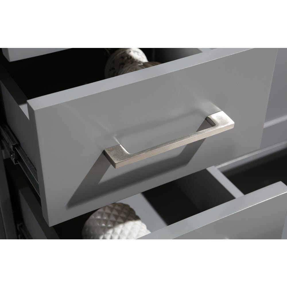 Design Element DEC082B-G | London Hyde 72" Double Sink Vanity Set in Gray Finish
