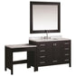 London 48" Single Sink Vanity Set in Espresso Finish One Make-up table in Espresso Finish