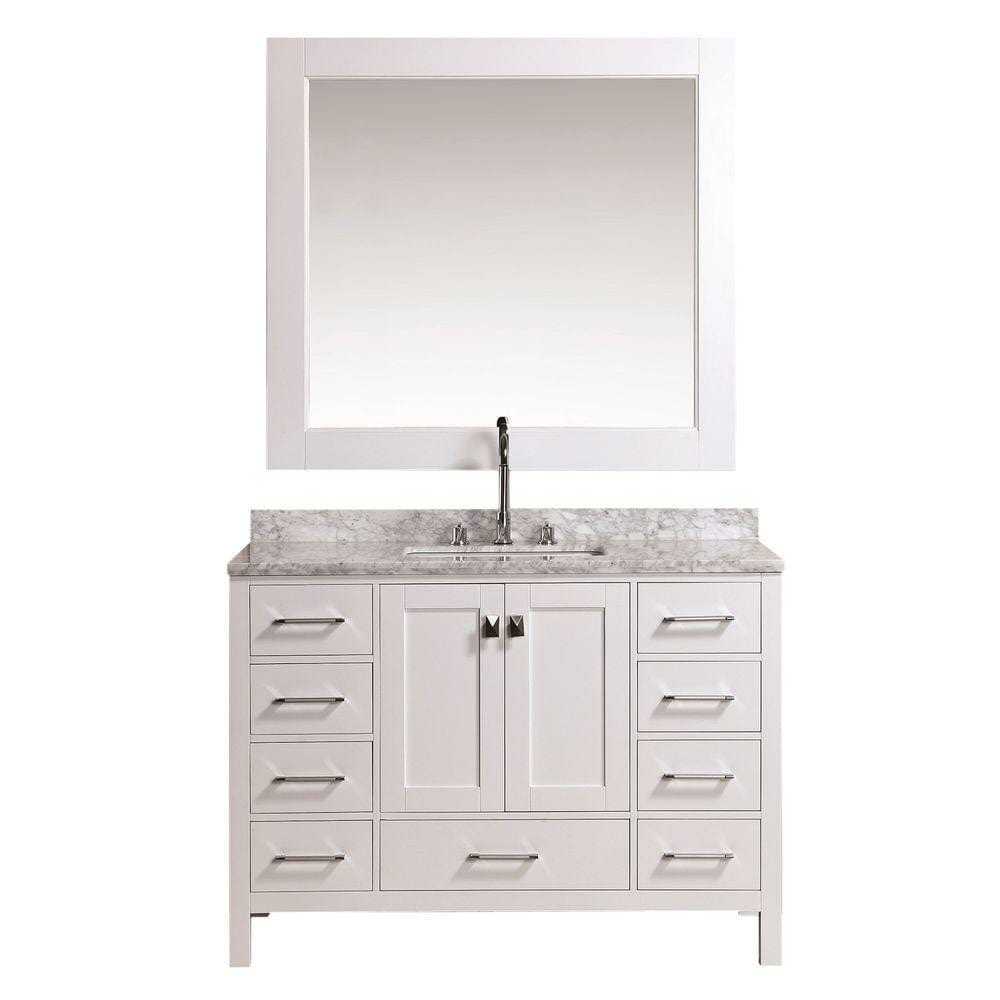 Design Element DEC082C-W | London 48" Single Sink Vanity Set in White Finish