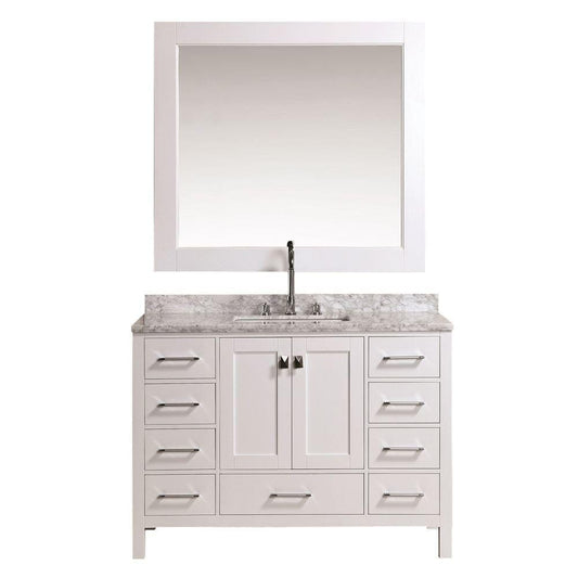 Design Element DEC082C-W | London 48" Single Sink Vanity Set in White Finish