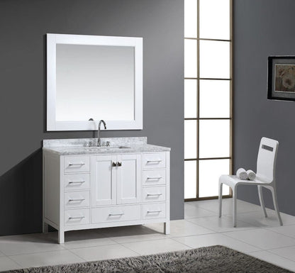 Design Element DEC082C-W | London 48" Single Sink Vanity Set in White Finish