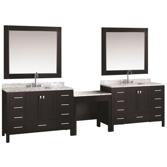 Design Element DEC082CX2_MUT | Two London 48" Single Sink Vanity Set in Espresso Finish