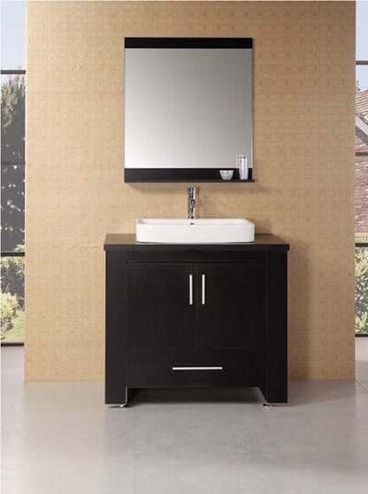 Design Element DEC083A | Washington 36" Single Sink Vanity Set in Espresso