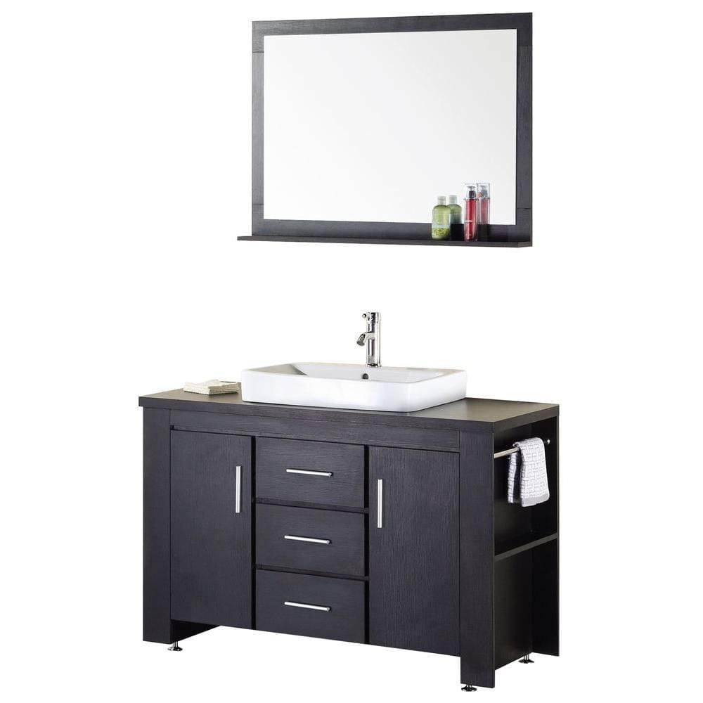 Design Element Vanities Design Element DEC083C | Washington 48" Single Sink Vanity Set in Espresso