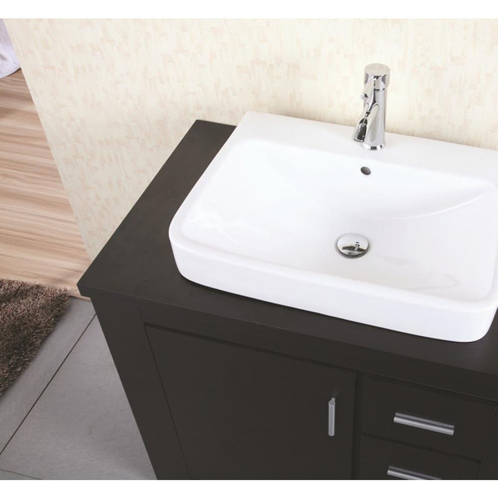 Design Element DEC083D | Washington 72" Double Sink Vanity Set in Espresso