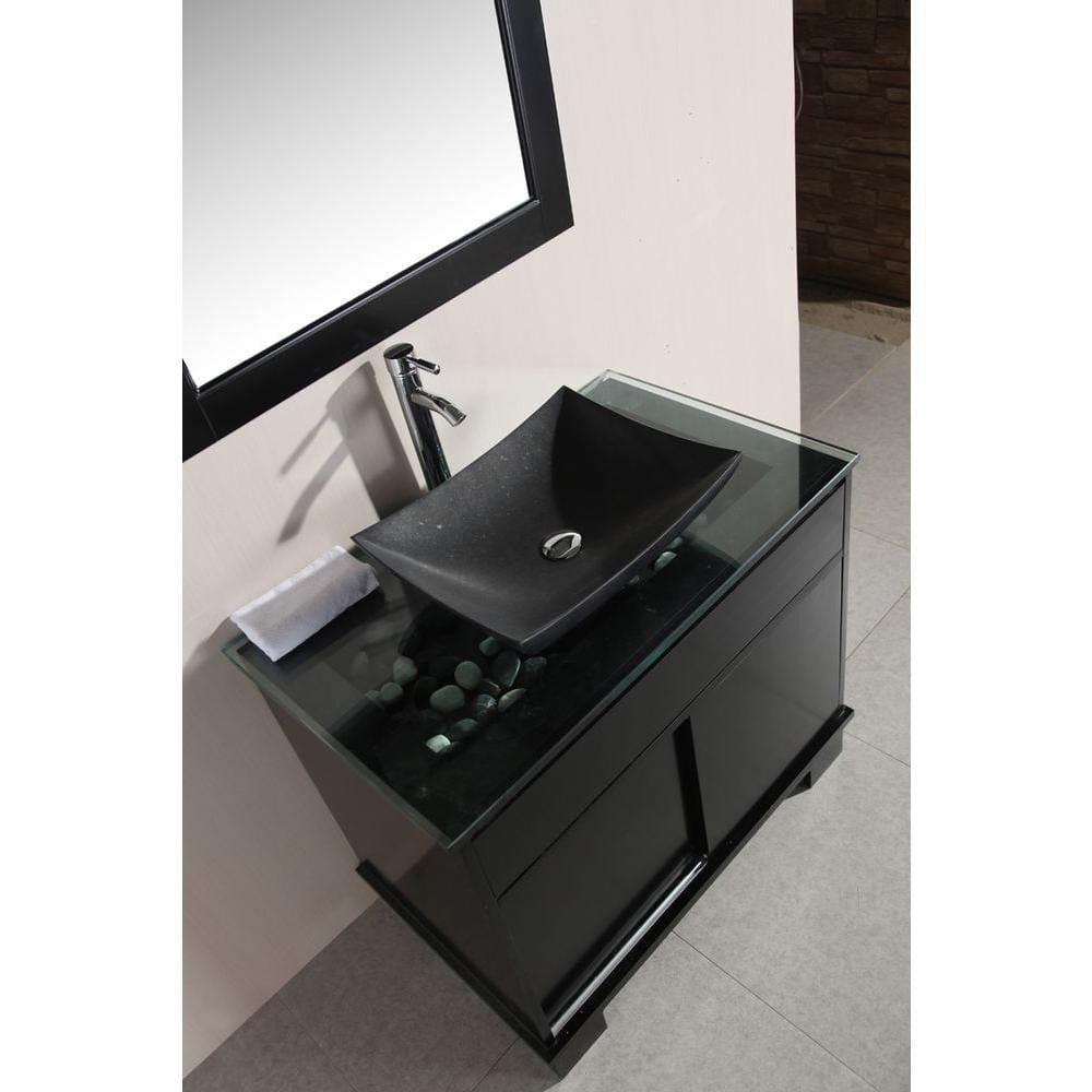 Design Element DEC105-36 | Oasis 36" Single Sink Vanity Set with Decorative Drawer in Espresso