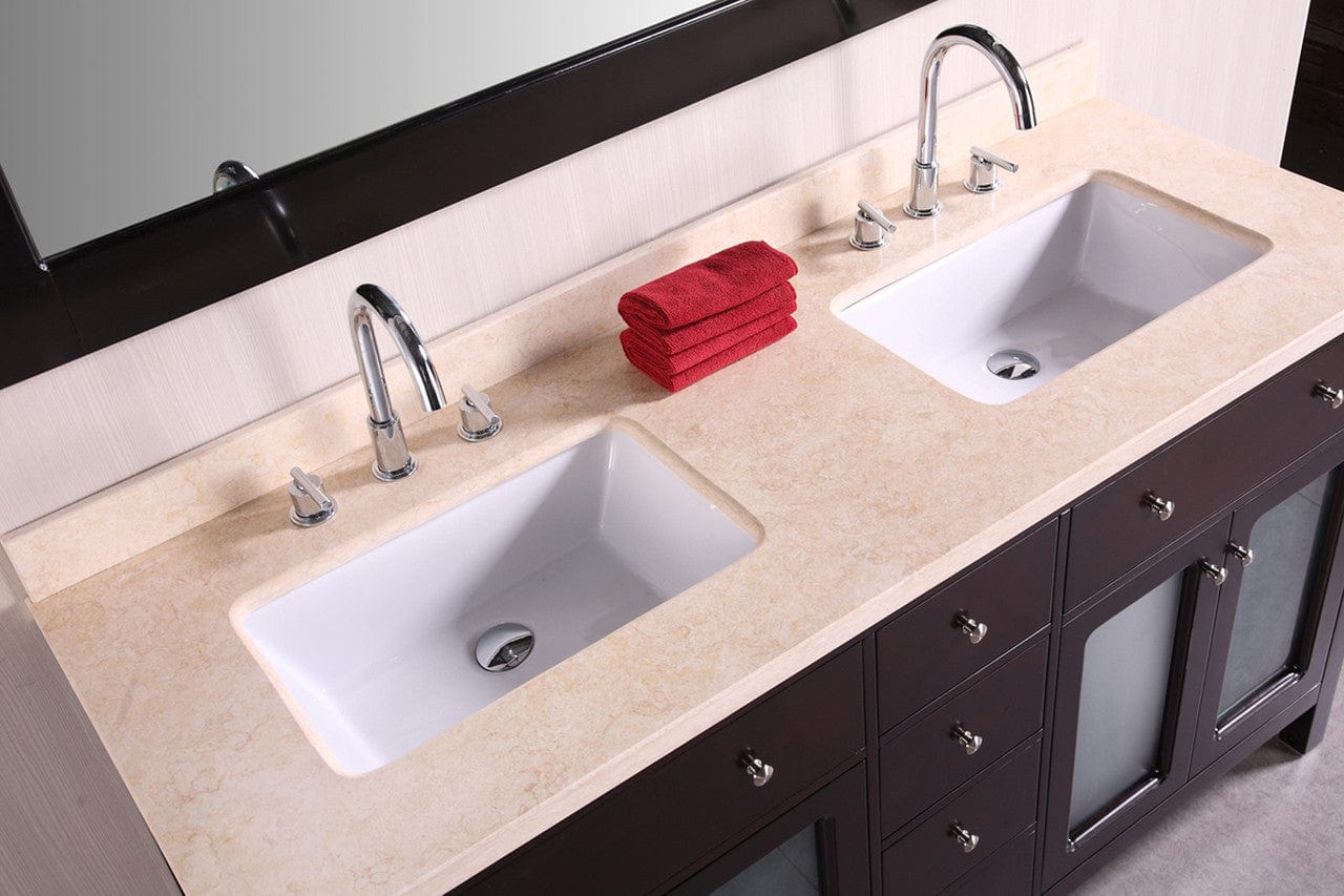 Design Element DEC302A | Venetian 60" Double Sink Vanity Set in Espresso
