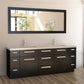 Design Element J84-DS | Moscony 84 Double Sink Vanity Set in Espresso