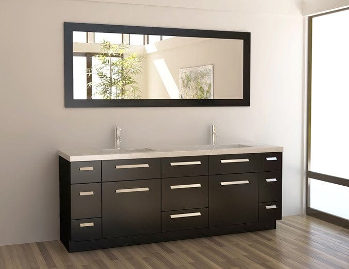 Design Element J84-DS | Moscony 84 Double Sink Vanity Set in Espresso