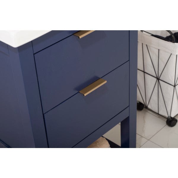 Design Element Klein 20" Blue Modern Single Sink Vanity