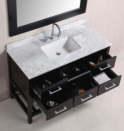 Design Element London Cambridge 48" Single Sink Vanity Set in Espresso Finish | DEC077D-E