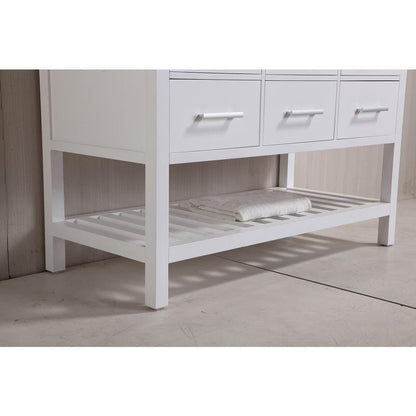 Design Element London Cambridge 48" Single Sink Vanity Set in White Finish