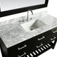 Design Element London Cambridge 54" Single Sink Vanity Set in Espresso w/ Marble Top | DEC077H-E-WT
