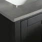 Design Element London Hyde 36" Vanity in Espresso with Quartz Vanity Top in Gray with White Basin and Mirror