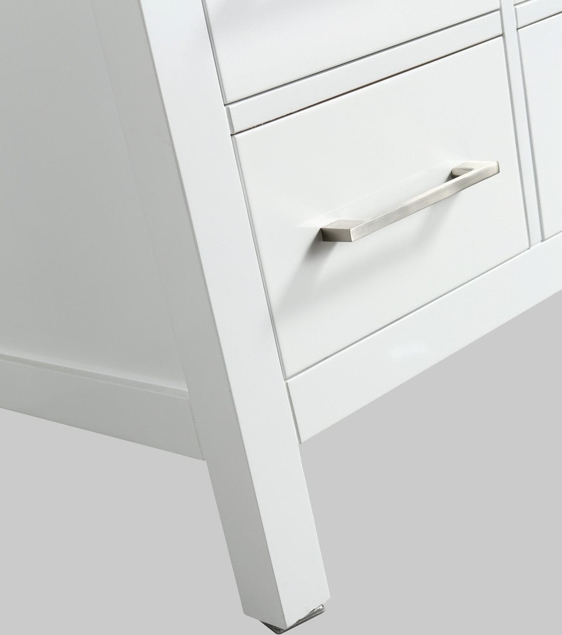Design Element London Hyde 48" Vanity in White w/ Quartz Countertop | Square Basin