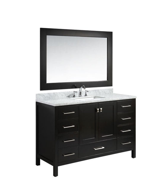 London 54" Single Sink Vanity Set in Espresso Finish 