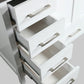 Design Element London Hyde 54" Vanity in White w/ Quartz Countertop | Square Basin