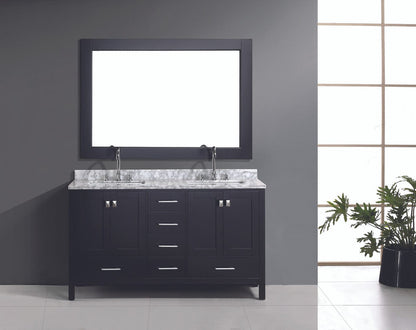 Design Element London Hyde 60" Double Sink Vanity Set in Espresso Finish