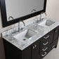 Design Element London Hyde 60" Double Sink Vanity Set in Espresso Finish