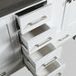 Design Element London Hyde 61" Vanity in White w/ Quartz Top in Gray and Mirror | DEC082A-W-GT