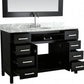 Design Element London Stanmark 54" Single Sink Vanity Set in Espresso w/ Marble Top | DEC076H-E-WT