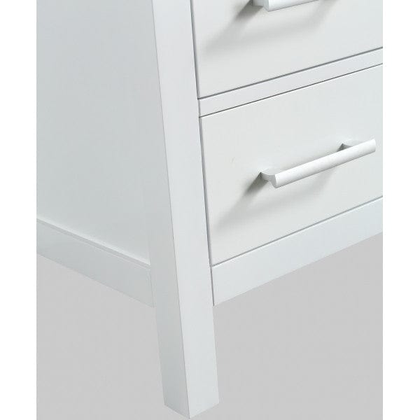 Design Element London Stanmark 54" Single Sink Vanity Set in White with White Carrera Marble Top