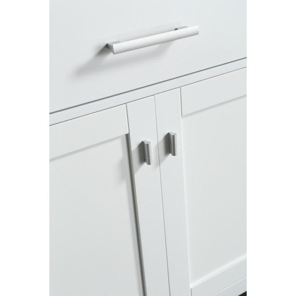 Design Element London Stanmark 54" Single Sink Vanity Set in White with White Carrera Marble Top