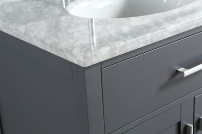 Design Element London Stanmark 72" Double Sink Vanity Set in Gray Finish