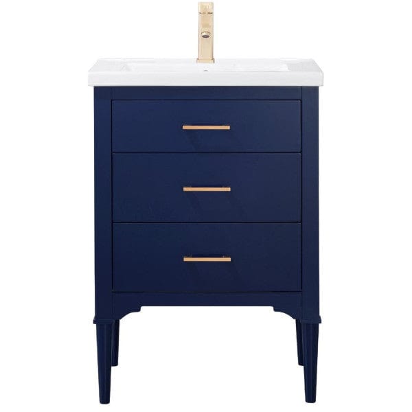 Design Element Mason 24" Blue Transitional Single Sink Vanity