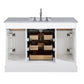 Design Element Milano 48" White Single Rectangular Sink Vanity Inside View