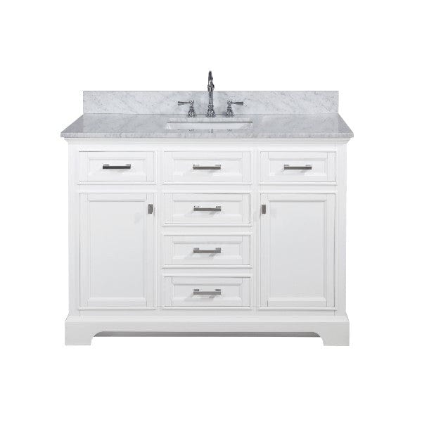 Milano 54" Blue Single Rectangular Sink Vanity By Design Element Front View