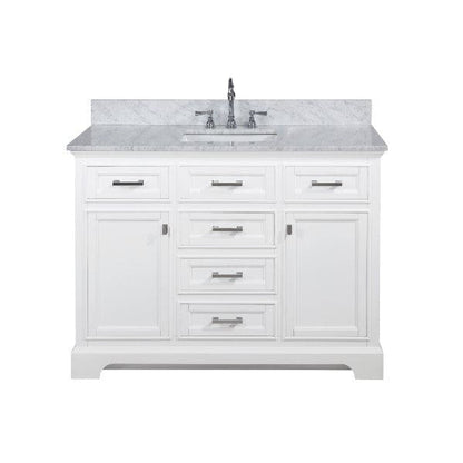 Milano 54" Blue Single Rectangular Sink Vanity By Design Element Front View